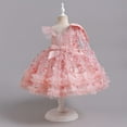 thumbnail image 3 of IDOPIP Toddler Girls Pageant Dress 3D Flower Tulle Tutu Dress Wedding Princess Birthday Party Prom Gown 9M-6Y, 3 of 9