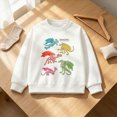 thumbnail image 2 of Gerichy Toddler Sweatshirt Kids Pullover Sweatshirts Boys Dinosaur Print Crewneck Long Sleeve Shirts Athletic Casual Tops 2T-12T, 2 of 6