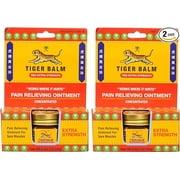 Tiger Balm Pain Relieving Red Extra Strength, 18g – Relief for Sore Muscles – Extra Strength Sports Rub – Tiger Balm Extra Strength – Tiger Balm Ointment (Pack of 2)