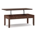 thumbnail image 1 of Simpli Home Artisan Table Basse à Plateau Relevable en Bois Massif de 46 Po L, Brun Roux, 1 of 10
