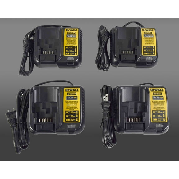Dewalt Dcb107 Lithium Ion Battery Charger 12v / 20v - 4 Pack