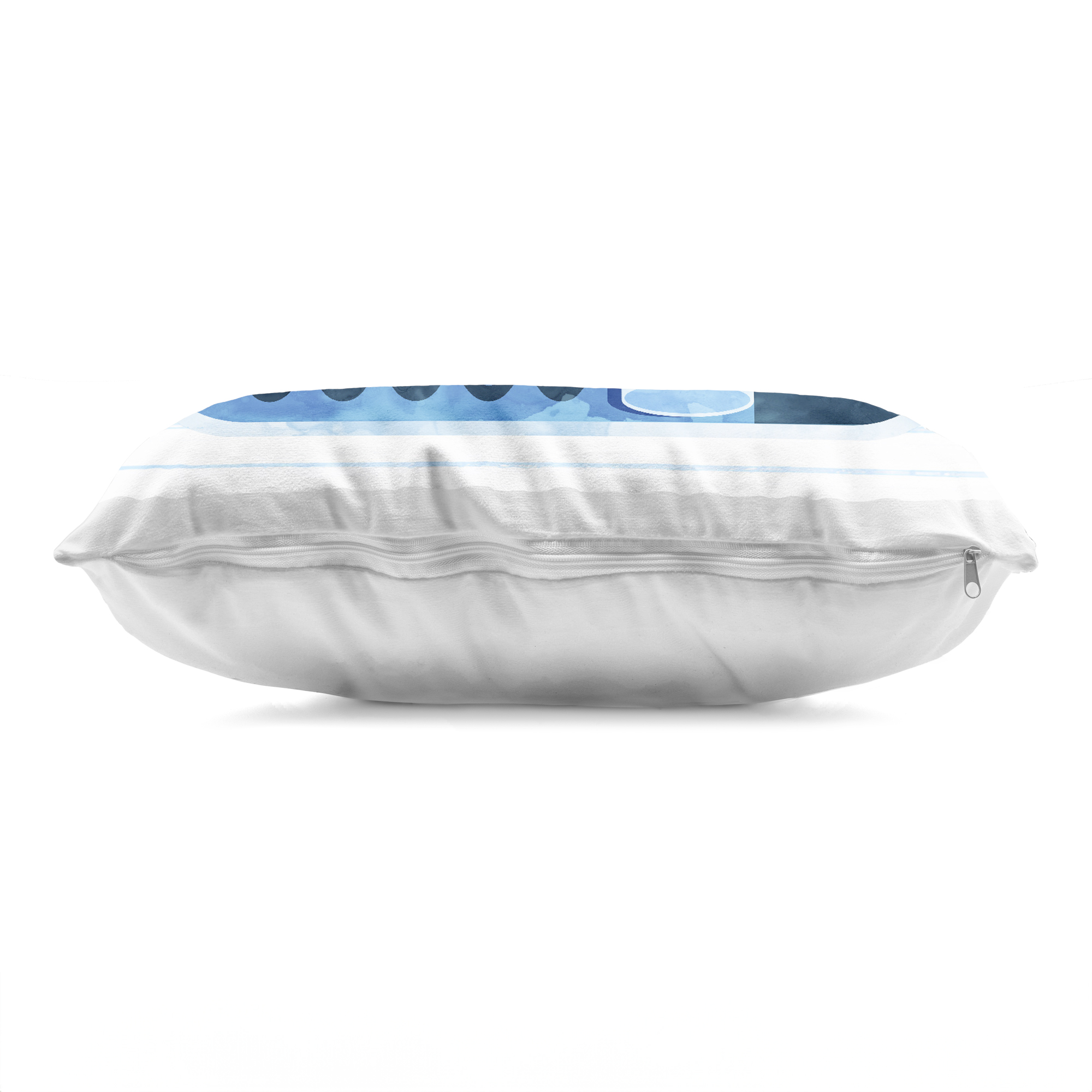 Stupell Industries Blue Sardine Tin Over Stripes Decorative Printed Throw Pillow, design by Daphne Polselli