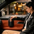 thumbnail image 6 of PU Leather Car Door Cups Holder, Window Hanging Organize, Portable Cup Holder for Vehicle Storage, Slim Pocket for Drinks and Phone, Interior Accessory for Daily Commute _ Black, 6 of 8