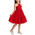 thumbnail image 3 of Pounoo Womens Sundresses Halter Neck Rose Decor Tulle Skirt Lightweight Sweet Style (For Small Wearers) Gift, 3 of 6