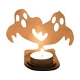 thumbnail image 2 of Beautynvta Halloween Candle Holder, Spooky Wooden Ghost Tealight Candle Holders with Shadow Scary Candle Stands Table Decor, Halloween Decorations, 2 of 4
