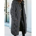 thumbnail image 3 of Cárdigan de Larga de Punto Grueso para Mujer, Suéter de Otoño Invierno de Gran Tamaño con Botones y Bolsillo. Gris Oscuro XXL, 3 of 7
