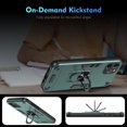 thumbnail image 7 of Allytechgroup iPhone 12 Pro Case Cover, Bumper Shockproof Case with Ring Holder Stand Compatible with Car Mount Premium PC and TPU Phone Case for iPhone 12 Pro, Darkgreen, 7 of 7