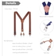 thumbnail image 3 of AWAYTR Kids Child Men Boy Suspenders - Adjustable Elastic Solid Color 4 Strong Clips Braces, 3 of 7