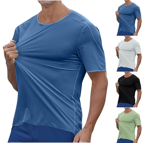 Cllios T Shirts for Men Summer Short Sleeve Tees Regular Fit Crew Neck Tops Soft Athletic Sport Plain Shirts S-2XL
