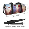 thumbnail image 2 of Fotbe Heart Sky Bird Couple Bolsa Deportiva de Lona Plegable con Estampado, Bolsa de Gimnasio con Bolsillo Seco/Húmedo, Bolsa de Viaje Ultraligera de Gran Capacidad, 2 of 6