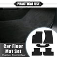 thumbnail image 2 of 1 Set Car Floor Mats for Audi Q5 2009-2016 Velour Black Front and Rear Auto Floor Carpet Liners Rugs, 2 of 6