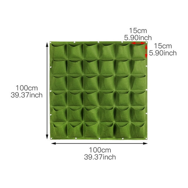 Pockets Garden Vertical Planter Wall Mount Living Growing Bag Pouch