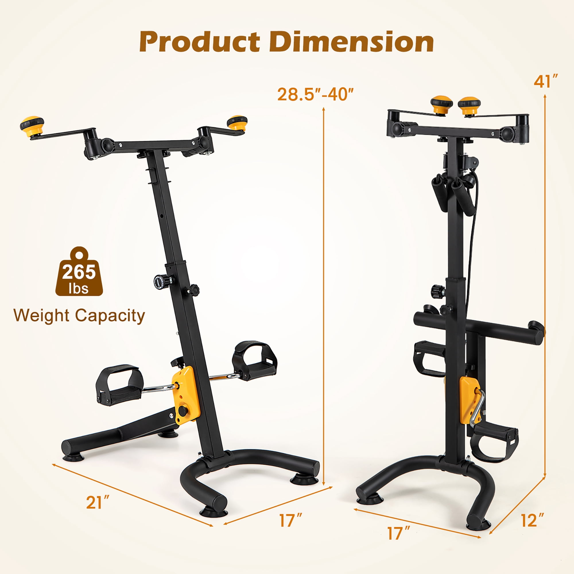 Gymax Folding Pedal Exercise Bike W/ Adjustable Resistance Full body Home Rehab Machine