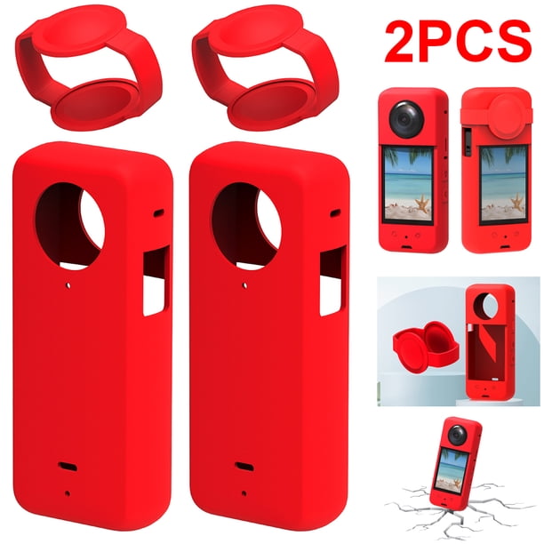 Funda Protectora Silicona Repuesto para La Nueva Cámara Acción Panorámica Shadow Stone Insta360 X3 Una Lente X3 Carcasa Protectora Blanda A Prueba Polvo Impermeable Y A Prueba Caídas A515 (rojo)