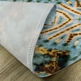 thumbnail image 5 of Ambesonne Hippie Place Mats Set of 4, Tie Dye Grunge, Standard Size, Yellow and Blue, 5 of 6