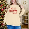 thumbnail image 4 of HOMBOM Merry Christmas Sweatshirt for Women Oversized Funny Xmas Pullover Long Sleeve Letter Print Crewneck Top Holiday Party Casual Tops, 4 of 8