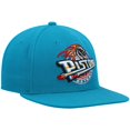 thumbnail image 3 of Men's Mitchell & Ness Teal Detroit Pistons Hardwood Classics Team Ground 2.0 Snapback Hat, 3 of 5