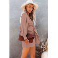 thumbnail image 4 of Women's Tie Knot Puff Long Sleeve Romper, 4 of 12