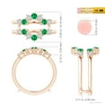 thumbnail image 6 of ANGARA Natural Emerald and Diamond Sunburst Ring Wrap in 14K Rose Gold for Women (Size-2.6mm) | May Birthstone, Birthday, Anniversary, Jewelry Gift for Women | Natural Emerald Ring, 6 of 11