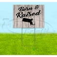 thumbnail image 1 of Born & Raised Massachusetts (18" x 24") Yard Sign, Includes Metal Step Stake, 1 of 6