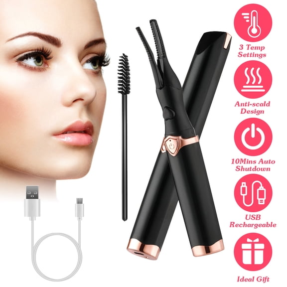 Standard Electric Eyelash Curler, Imountek 2 in 1 Clip Comb Heated Eyelash Curler with 3 Temp Settings 10Mins Shutdown