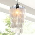 thumbnail image 4 of JONATHAN Y Cayla 7" Seashell LED Pendant Pendant, White/Chrome, 4 of 7