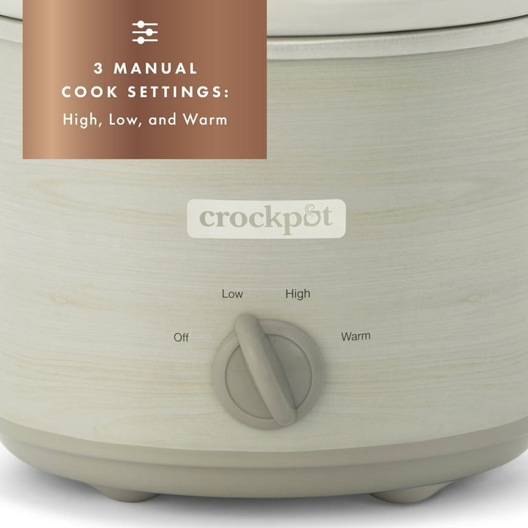 Better Chef 3 qt. Round Slow Cooker with Removable Stoneware Crock in White  985117971M - The Home Depot