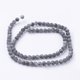 thumbnail image 2 of Natural Black Larvikite Bead Strands Round Frosted 4~4.5mm Hole: 1mm about 85~90pcs/strand 14.9 inch(38cm), 2 of 3