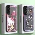thumbnail image 2 of Funda a prueba de golpes para Samsung S23, S22, Ulrta, 5G, S21, FE, S20 Plus, S10e, borde suave, mate, PC, Kuromi, Hello Kitty, Cinnamoroll, 2 of 5