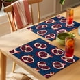 thumbnail image 4 of Red Blue Fruit Placemats Set of 6 Summer Fruits Geometric Art Place Mats Indoor Wipeable Table Mats Washable Cloth Dining Table Placemats for Kitchen Holiday Party Home Decor 13x19 Inch, 4 of 9