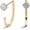 Yellow Gold, variant on 925 Sterling Silver 14K Gold Plated Huggie Half Hoop Earrings — Sleep-Friendly Poke-Free Hypoallergenic Stackable Earring — Comfortable & All Day Wear