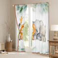thumbnail image 3 of Castle Fairy Children Cartoon Fairy Zebra Giraffe Lion Curtains Pack of 2 (42x84 Each),Jungle Wildlife Curtains Blackout,Botanical Plants Bedroom Curtains,Breathable Home Decor, 3 of 6