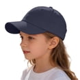 thumbnail image 4 of LIIPEE Kids Baseball Caps Casual Solid Color Fashion Wide Brim Summer Beach Hats For Boys And Girls Children Comfortable Breathable Soft Cute Daily Sun Hat,1-2 Years, 4 of 4