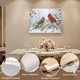 Snowflake Table View Christmas Winter Canvas Wall Art, Rustic Red Yellow Cardinal Berry Pine ...