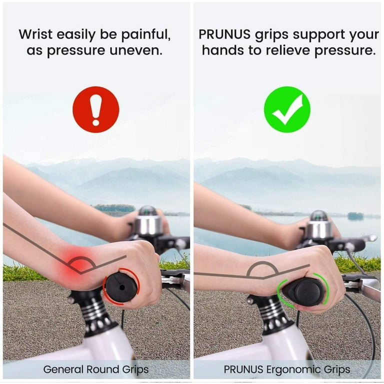 No Slip Soft Rubber Bike Handlebar Grips Universal for Bicyble MTB BMX Mountain Bike E Bike Scooter Beach Cruiser City Commuter Bikes Universal