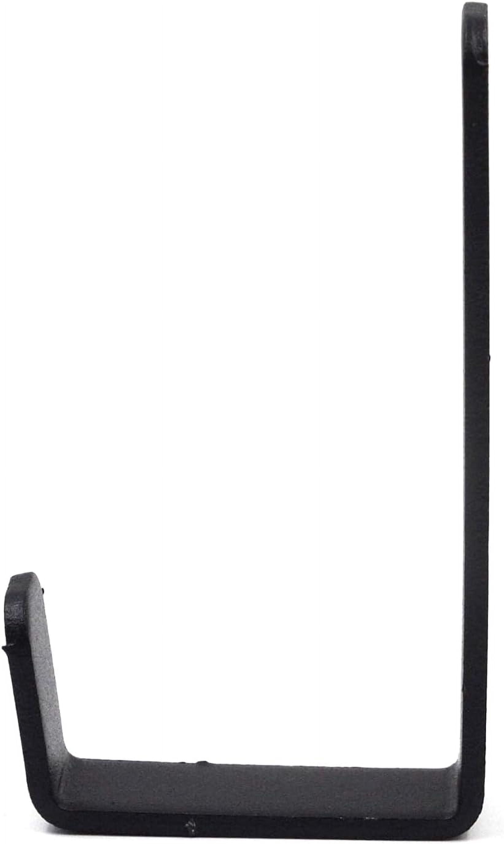 ABCISI (12 Pack) Heavy Duty Steel Wall J Hooks with Double Hole Screws Stronger Installation for Hanging Home, Office, Garage, Bathroom, Dressing Rooms, Wall-Mounted Coat Racks, Black