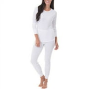 Women's Waffle Thermal Crew Top and Pant - 2 Piece Set