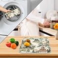 thumbnail image 3 of Yayeee Dish Drying Mat for Kitchen Counter 16" x 18" Microfiber Super Absorbent Coffee Decorative Pad, Green Mountain Pattern, 3 of 9