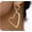 Gold2, variant on Gold Chunky Heart Statement Earrings for Women Simple Trendy Hammered Love Tassel Dangle Earrings Exaggerated Heart Earrings Alternative Jewelry Gifts