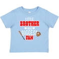 thumbnail image 3 of Inktastic Little Brother and Biggest Fan Baseball Glove and Bat Boys Baby T-Shirt, 3 of 5