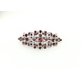 thumbnail image 3 of Faship Gorgeous Burgundy Crystal Floral Hair Barrette Clip, 3 of 4