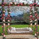 thumbnail image 4 of Guirnalda decorativa colgante de ratán sintético artificial con hojas verdes y rosas artificiales, ideal para colocar sobre la repisa de la chimenea, como centro de mesa o para decorar el, 4 of 6