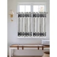 thumbnail image 2 of Farmhouse Rustic Bathroom Window Curtain, Vintage Country Wooden Grain Light Filtering Coffee Kitchen Curtains, Bedroom Living Room Curtains 2 Panel 84"x54", 2 of 6