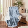 thumbnail image 7 of Sherpa Throw Blanket for Couch Sofa - Fuzzy Soft Cozy Blanket for Bed, Fleece Thick Warm Blanket for Winter, Gray Fall Winter Throw Blanket, 50x60 Inches, 7 of 7