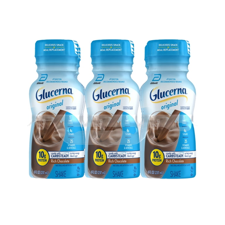 Glucerna Original Diabetic Protein Shake, Rich Chocolate, 8 fl oz