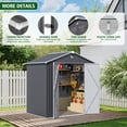 thumbnail image 4 of 6 ft. W x 8 ft. D Outdoor Metal Tool Storage Shed with Led Light & Air Vents, 4 of 10