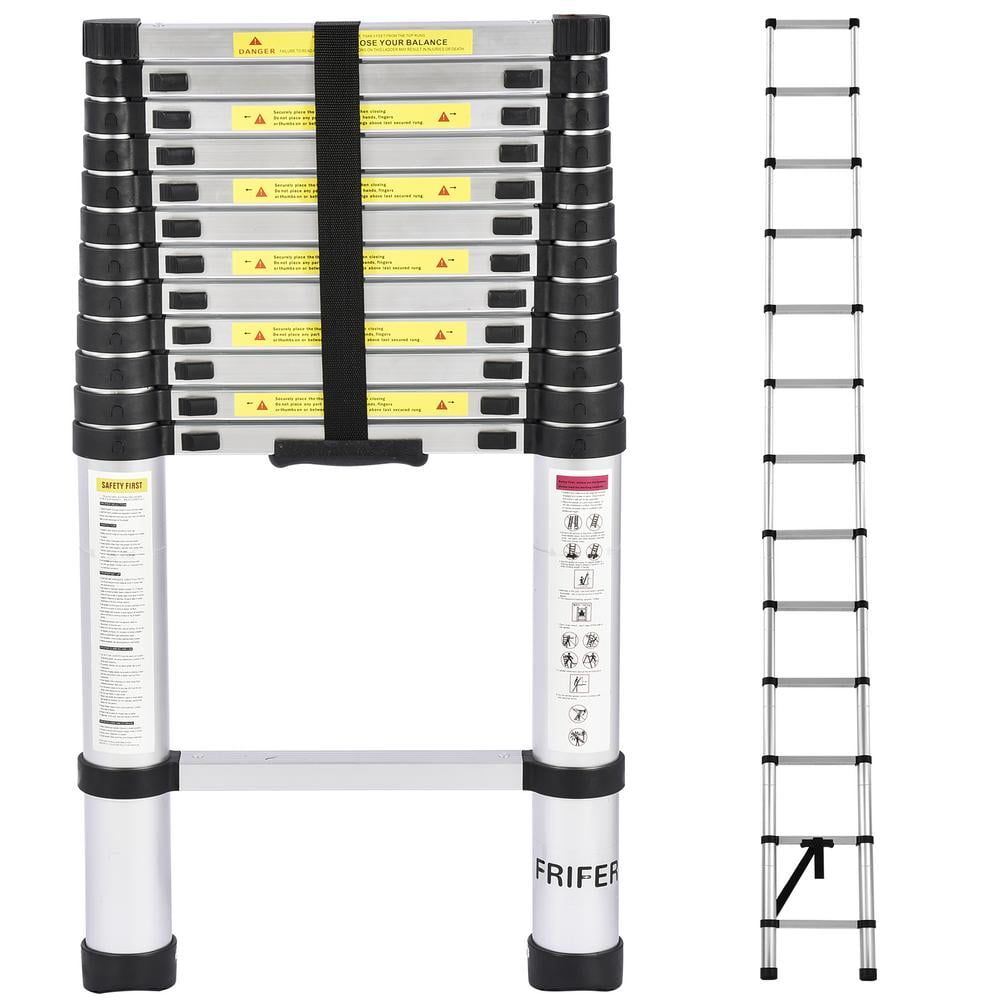 12.5FT Step Ladder ExtensionTelescoping Lightweight Portable Folding Telescopic 