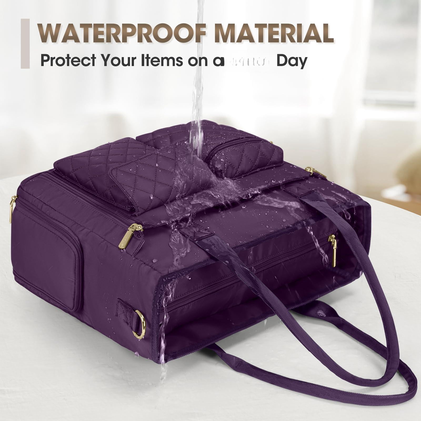 Teacher Tote Bag With Insulated Lunch Compartment 15.6 Inch Laptop For Women Lightweight Work Bags Nurse