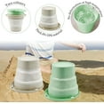 thumbnail image 2 of Queilt Pack 5L Collapsible Bucket, Retractable Collapsible Plastic Bucket Foldable Basin with Handle Foldable Basin with Handle Small Basin Bucket for Beach, Fishing, Camping, Hiking, Car, 2 of 5
