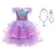 thumbnail image 1 of Mermaid Ariel Princess Girl Dress Disfraces de cosplay para niños Baby Girl Mermaid Dress Up Sets Niños Halloween Wedding Clothing6T(130) Gao Jinjia LED, 1 of 2